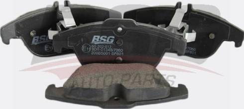 BSG BSG 60-202-012 - Тормозные колодки, дисковые, комплект autospares.lv