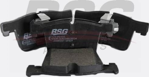 BSG BSG 15-202-025 - Тормозные колодки, дисковые, комплект autospares.lv