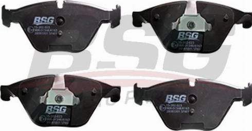 BSG BSG 15-202-023 - Тормозные колодки, дисковые, комплект autospares.lv