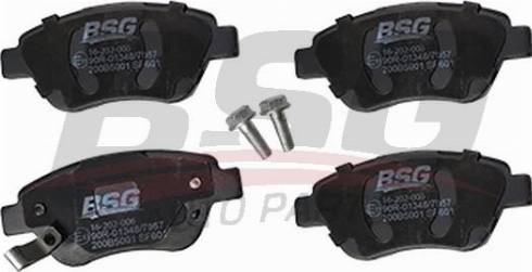 BSG BSG 16-202-006 - Тормозные колодки, дисковые, комплект autospares.lv