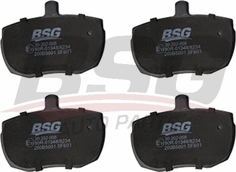 BSG BSG 30-202-008 - Тормозные колодки, дисковые, комплект autospares.lv
