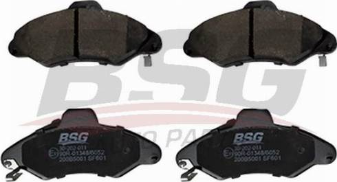 BSG BSG 30-202-011 - Тормозные колодки, дисковые, комплект autospares.lv