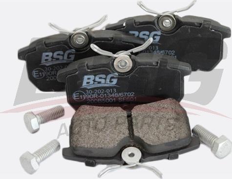 BSG BSG 30-202-013 - Тормозные колодки, дисковые, комплект autospares.lv