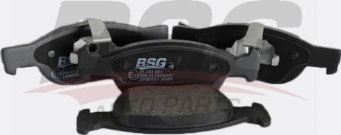 BSG BSG 25-202-001 - Тормозные колодки, дисковые, комплект autospares.lv
