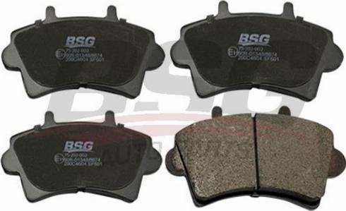 BSG BSG 75-202-002 - Тормозные колодки, дисковые, комплект autospares.lv