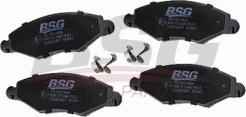 BSG BSG 70-202-009 - Тормозные колодки, дисковые, комплект autospares.lv