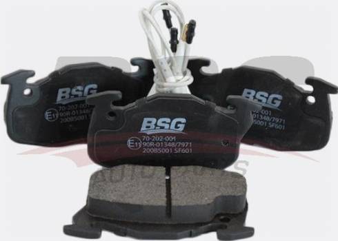 BSG BSG 70-202-001 - Тормозные колодки, дисковые, комплект autospares.lv