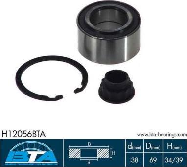 BTA H12056BTA - Подшипник ступицы колеса, комплект autospares.lv