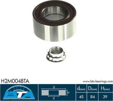 BTA H2M004BTA - Подшипник ступицы колеса, комплект autospares.lv