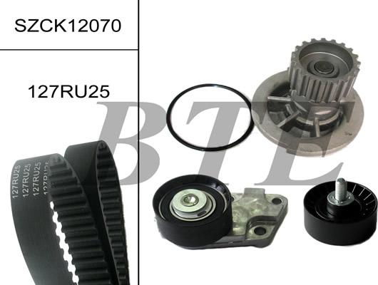 BTE SZCK12070 - Водяной насос + комплект зубчатого ремня ГРМ autospares.lv