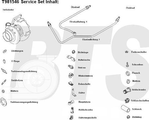 BTS Turbo T981546 - Турбина, компрессор autospares.lv