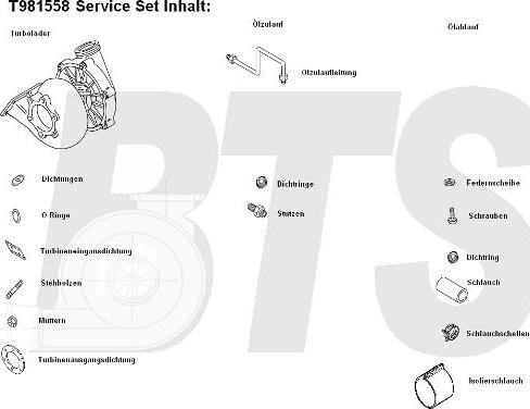 BTS Turbo T981558 - Турбина, компрессор autospares.lv