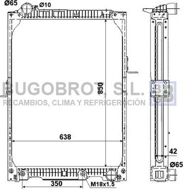 BUGOBROT 40-MB0010 - Радиатор, охлаждение двигателя autospares.lv