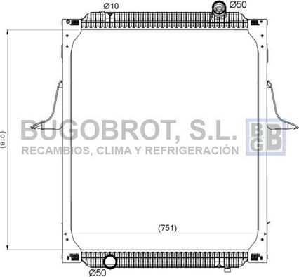 BUGOBROT 40-RE0006 - Радиатор, охлаждение двигателя autospares.lv