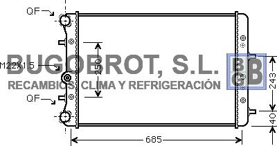 BUGOBROT 40-SA2006 - Радиатор, охлаждение двигателя autospares.lv