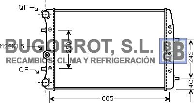 BUGOBROT 40-SA2008 - Радиатор, охлаждение двигателя autospares.lv