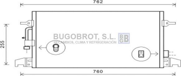 BUGOBROT 62-AI5324 - Конденсатор кондиционера autospares.lv