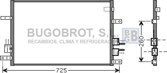 BUGOBROT 62-AL5097 - Конденсатор кондиционера autospares.lv