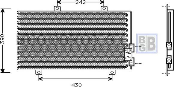 BUGOBROT 62-AL5063 - Конденсатор кондиционера autospares.lv