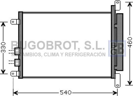 BUGOBROT 62-AL5110 - Конденсатор кондиционера autospares.lv