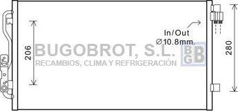 BUGOBROT 62-BW5435 - Конденсатор кондиционера autospares.lv
