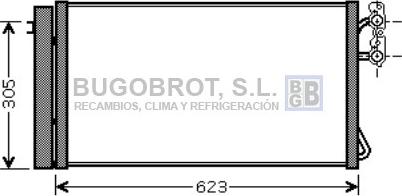 BUGOBROT 62-BW5296 - Конденсатор кондиционера autospares.lv