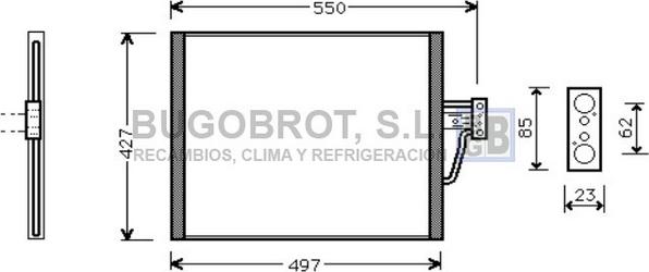 BUGOBROT 62-BW5213 - Конденсатор кондиционера autospares.lv