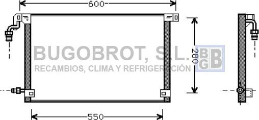 BUGOBROT 62-CN5131 - Конденсатор кондиционера autospares.lv