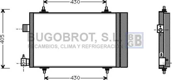 BUGOBROT 62-CN5173 - Конденсатор кондиционера autospares.lv