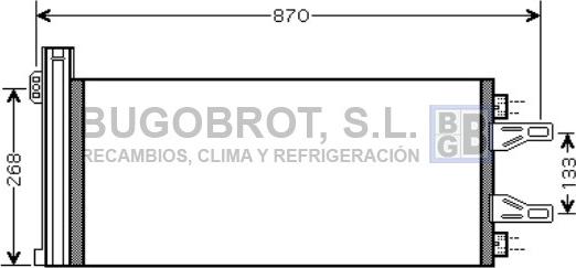 BUGOBROT 62-CN5248 - Конденсатор кондиционера autospares.lv