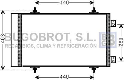 BUGOBROT 62-CN5263 - Конденсатор кондиционера autospares.lv