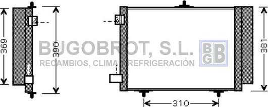 BUGOBROT 62-CN5205 - Конденсатор кондиционера autospares.lv