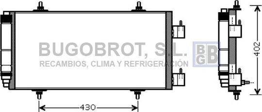 BUGOBROT 62-CN5226 - Конденсатор кондиционера autospares.lv