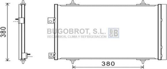 BUGOBROT 62-CN5274 - Конденсатор кондиционера autospares.lv