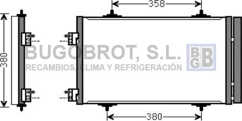 BUGOBROT 62-CN5272 - Конденсатор кондиционера autospares.lv