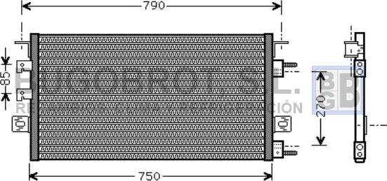 BUGOBROT 62-CR5023 - Конденсатор кондиционера autospares.lv