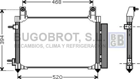 BUGOBROT 62-DW5081 - Конденсатор кондиционера autospares.lv