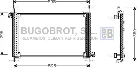 BUGOBROT 62-FT5187 - Конденсатор кондиционера autospares.lv