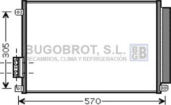 BUGOBROT 62-FT5347 - Конденсатор кондиционера autospares.lv