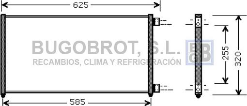 BUGOBROT 62-FT5256 - Конденсатор кондиционера autospares.lv