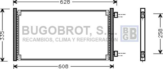 BUGOBROT 62-FT5213 - Конденсатор кондиционера autospares.lv