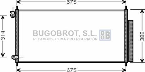 BUGOBROT 62-HD5185 - Конденсатор кондиционера autospares.lv