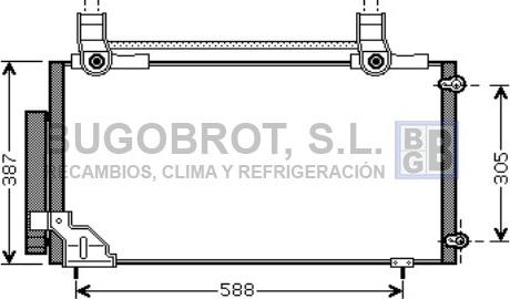 BUGOBROT 62-HD5186 - Конденсатор кондиционера autospares.lv