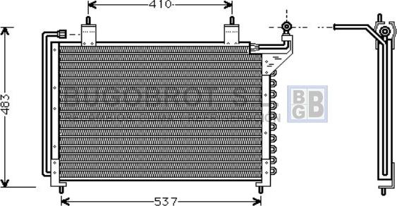 BUGOBROT 62-JR5013 - Конденсатор кондиционера autospares.lv