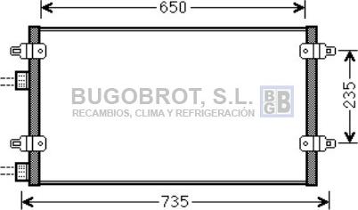 BUGOBROT 62-LC5094 - Конденсатор кондиционера autospares.lv