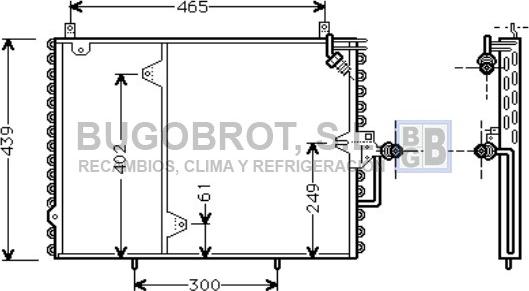 BUGOBROT 62-MS5160 - Конденсатор кондиционера autospares.lv