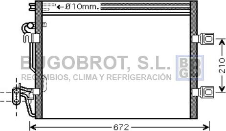 BUGOBROT 62-MS5392 - Конденсатор кондиционера autospares.lv