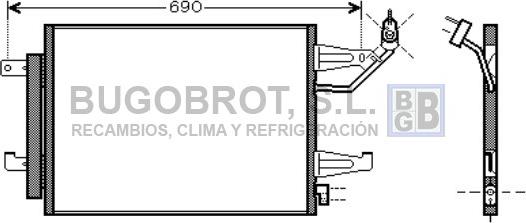 BUGOBROT 62-MT5177 - Конденсатор кондиционера autospares.lv