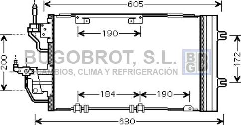 BUGOBROT 62-OL5454 - Конденсатор кондиционера autospares.lv