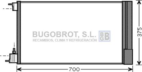 BUGOBROT 62-OL5478 - Конденсатор кондиционера autospares.lv